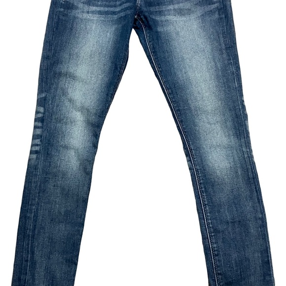 EXPRESS Mid Rise Legging Jeans Womens Sz 4R Med Wash Blue Stretch Denim Skinny - Picture 9 of 13